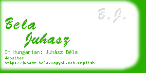 bela juhasz business card